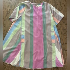 entro Pink, Mint and Cream Striped Dress